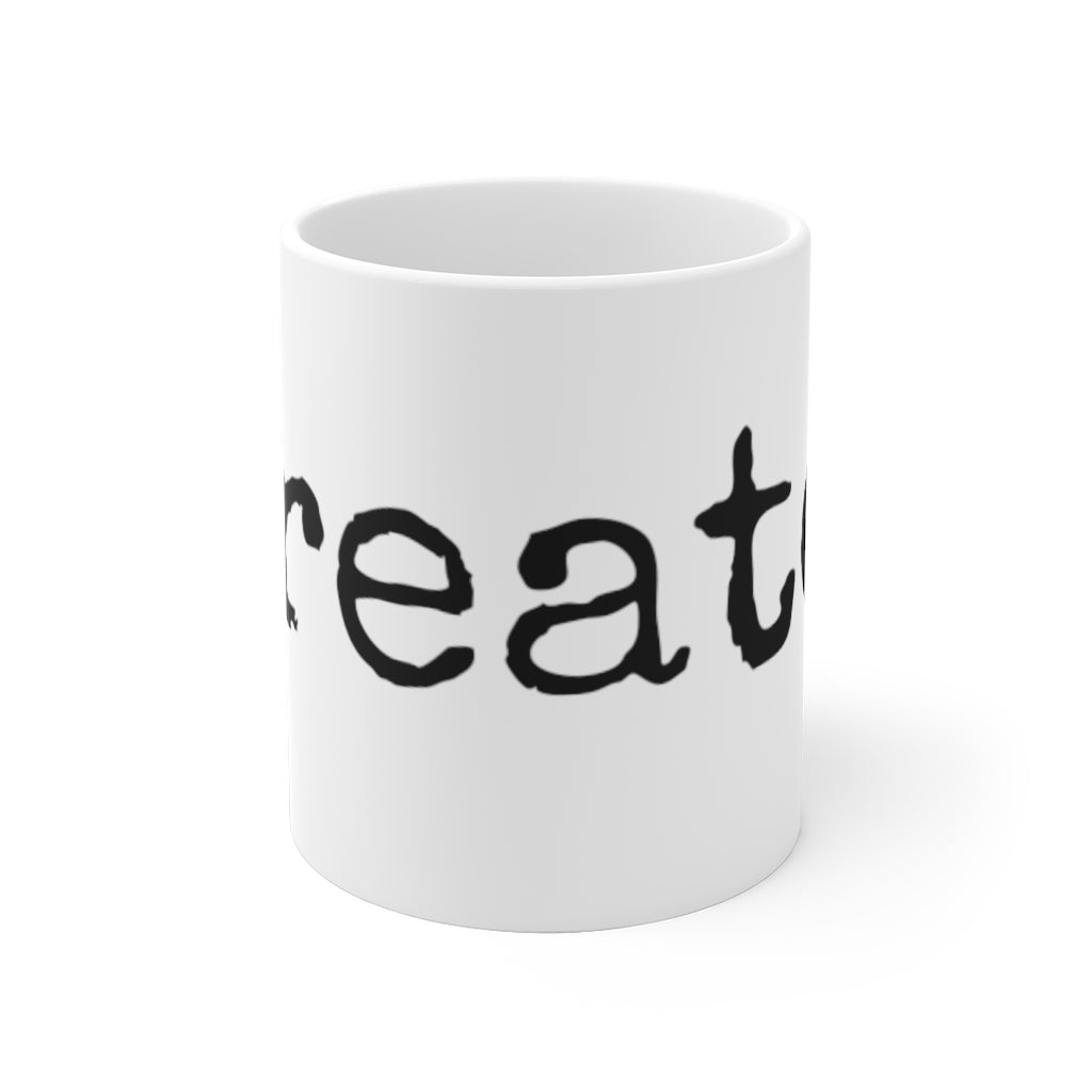 "Create" White Ceramic Mug