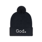 Load image into Gallery viewer, &quot;God.&quot;  Pom Pom Beanie
