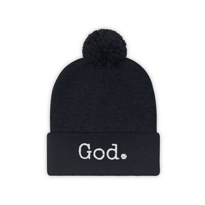 "God."  Pom Pom Beanie