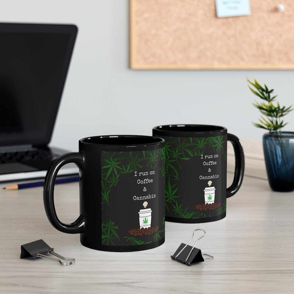 Coffee n Cannabis Black Mug