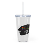 Load image into Gallery viewer, &quot;Proud AF&quot; Plastic Tumbler with Straw
