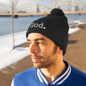 "God."  Pom Pom Beanie