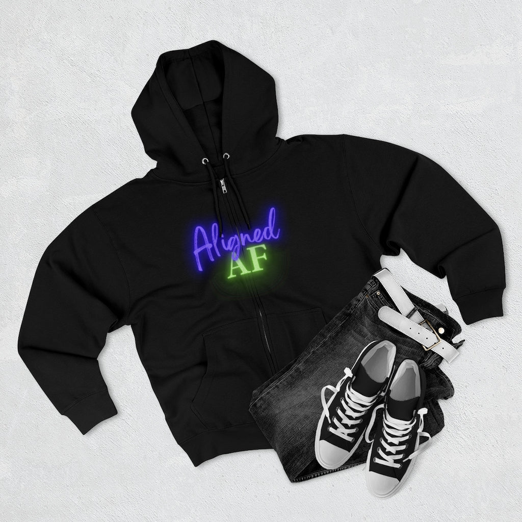 "Aligned AF" Unisex Premium Full Zip Hoodie