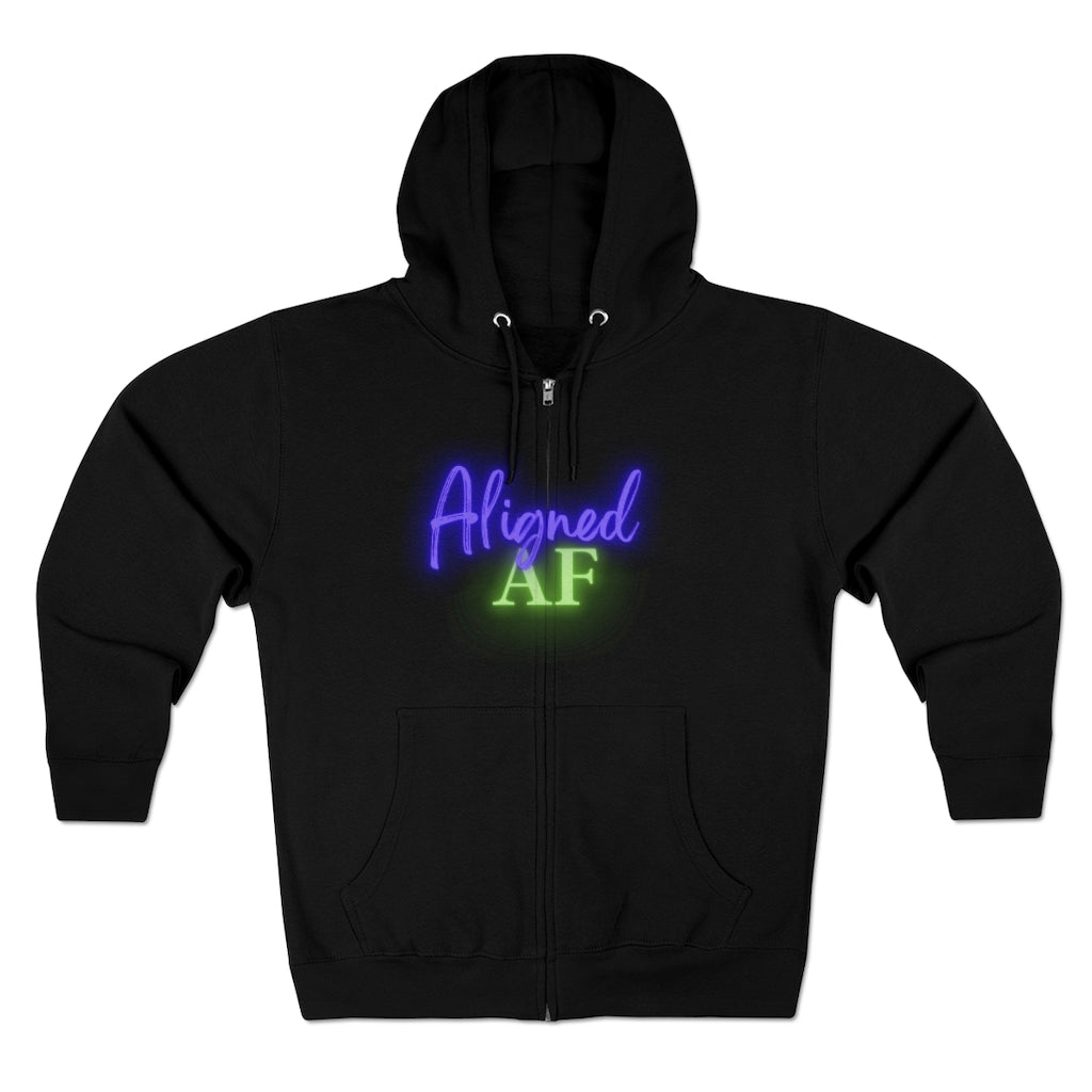 "Aligned AF" Unisex Premium Full Zip Hoodie