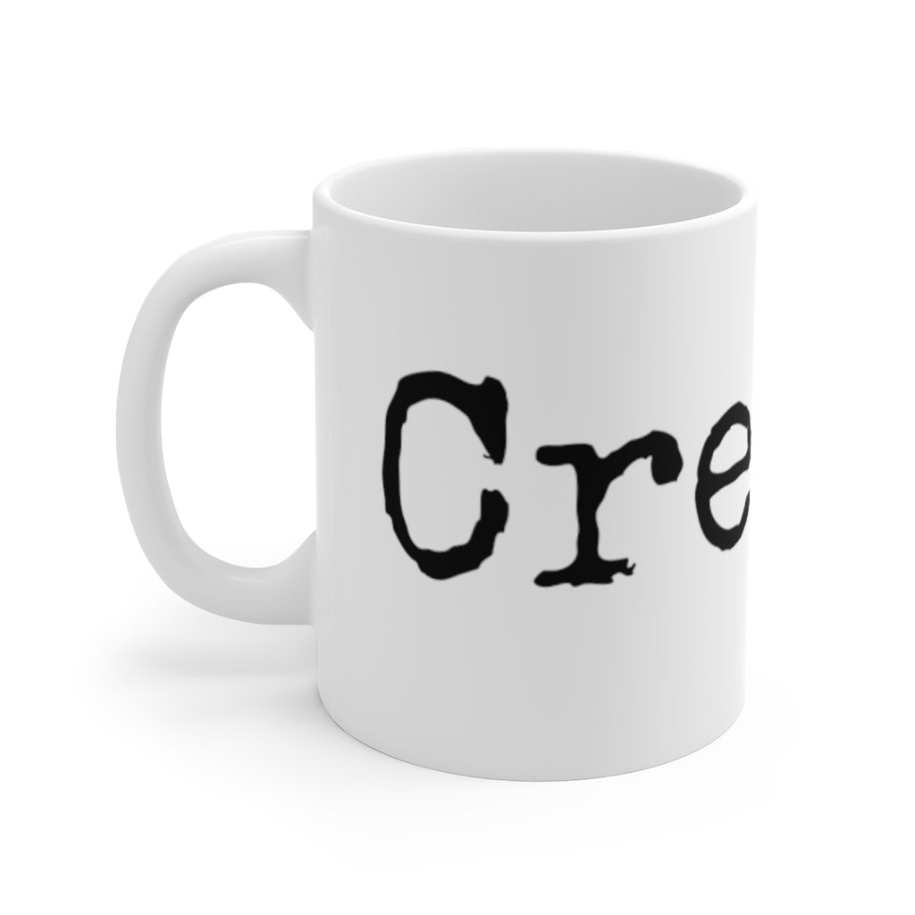 "Create" White Ceramic Mug