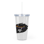 Load image into Gallery viewer, &quot;Proud AF&quot; Plastic Tumbler with Straw
