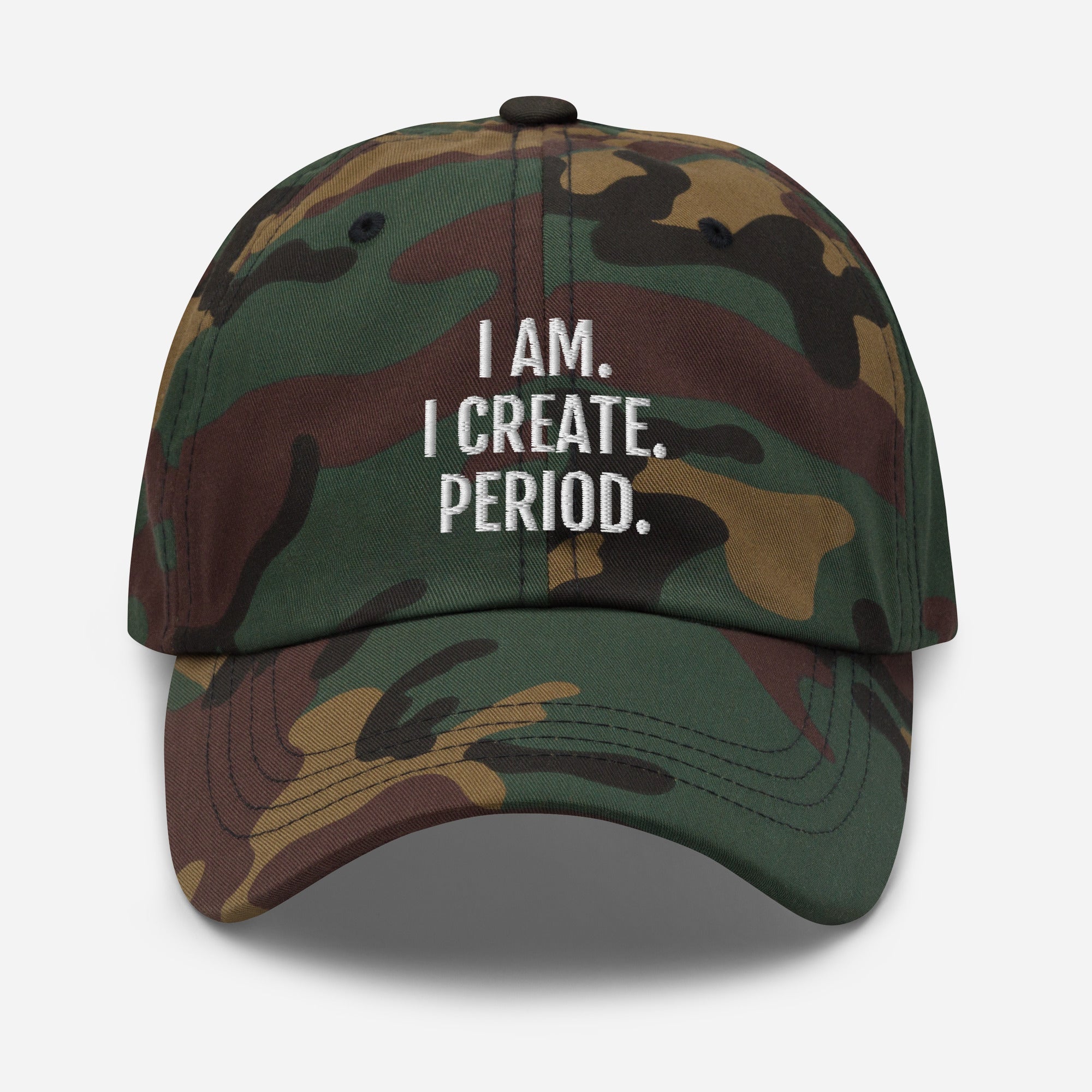 "I Am. I Create." Dad hat