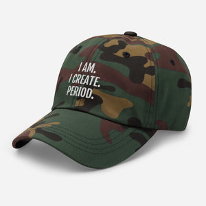 "I Am. I Create." Dad hat