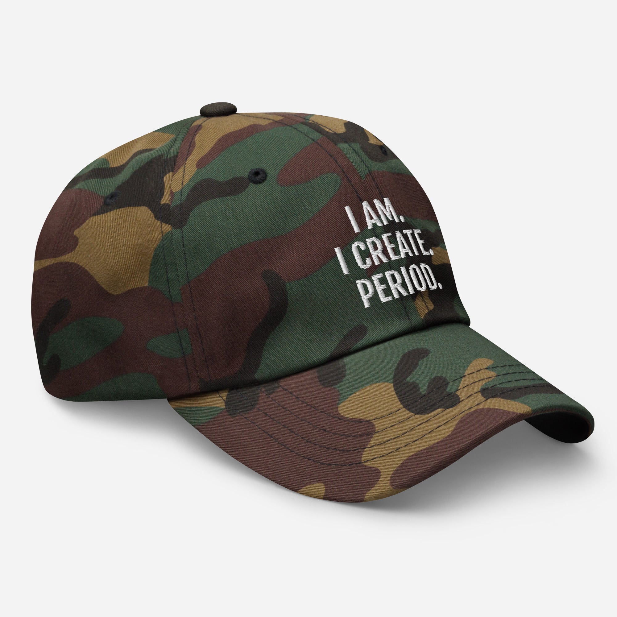 "I Am. I Create." Dad hat