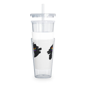 "Proud AF" Plastic Tumbler with Straw