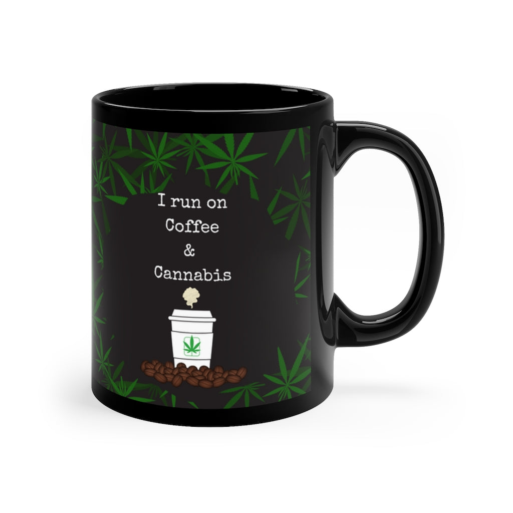 Coffee n Cannabis Black Mug