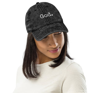 "God." Vintage Cotton Twill Cap