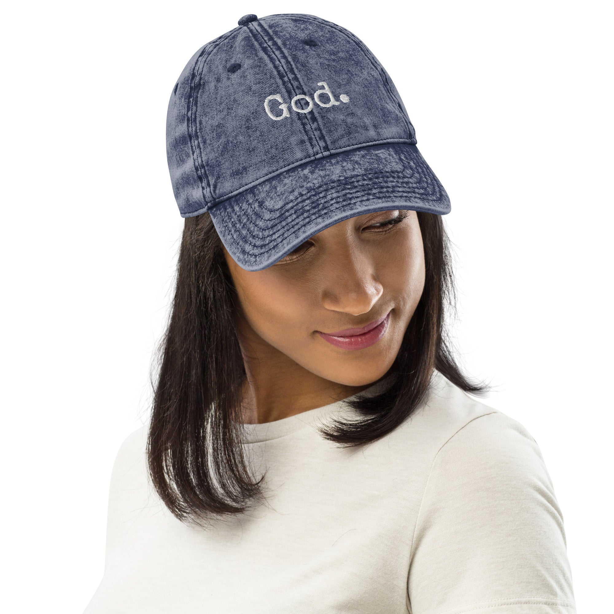 "God." Vintage Cotton Twill Cap